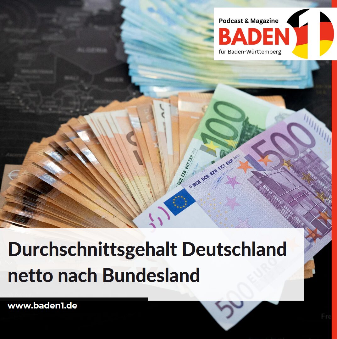 Durchschnittsgehalt  Deutschland netto nach Bundesland