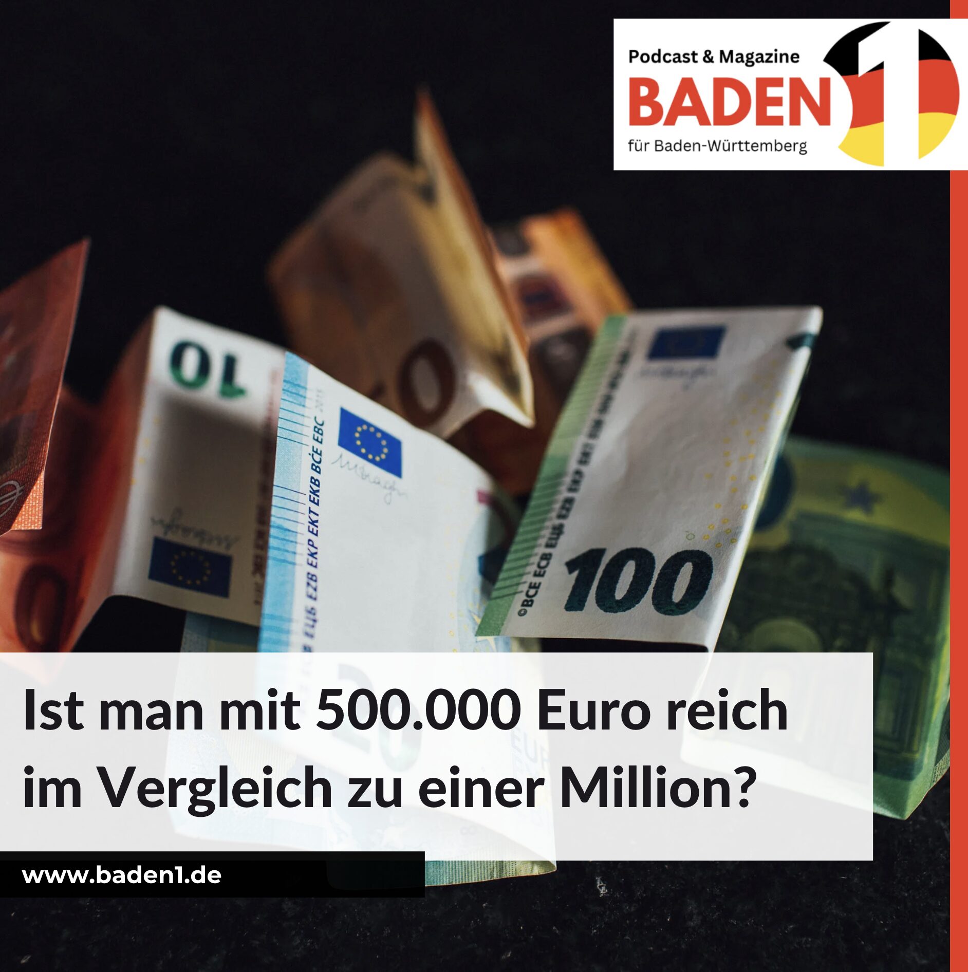 Ist man mit 500.000 Euro reich im Vergleich zu einer Million?