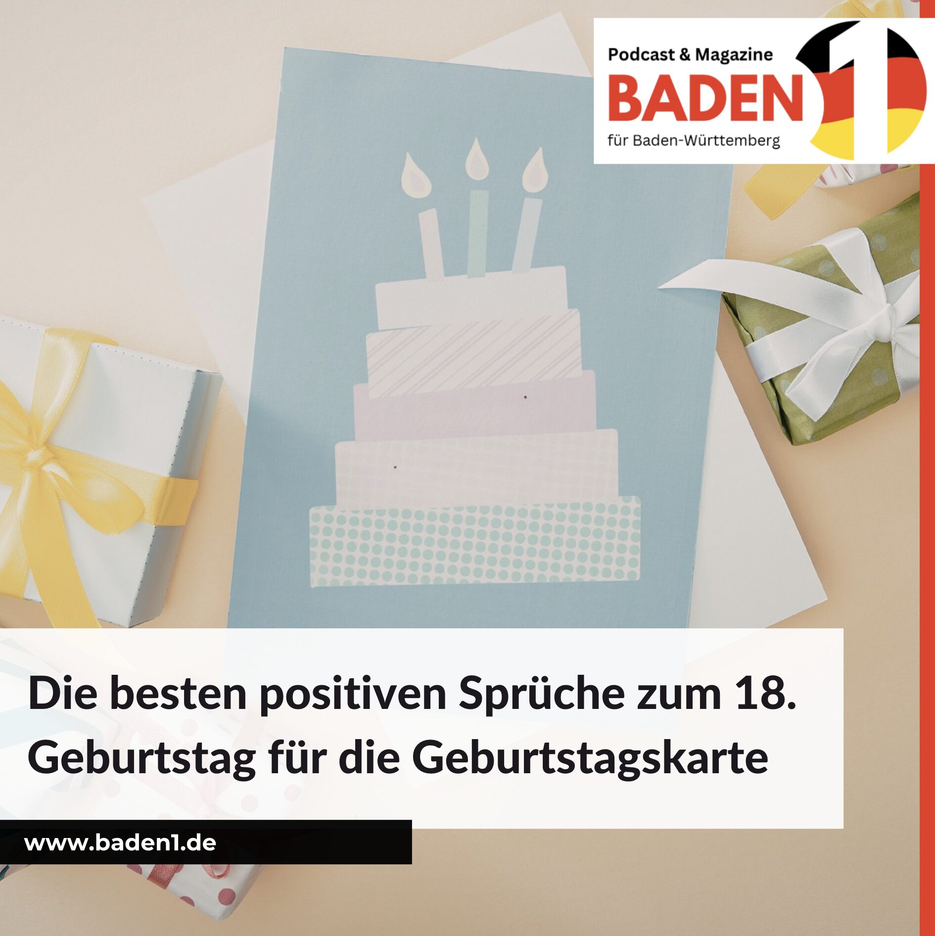 Die besten positiven Sprüche zum 18. Geburtstag für die Geburtstagskarte