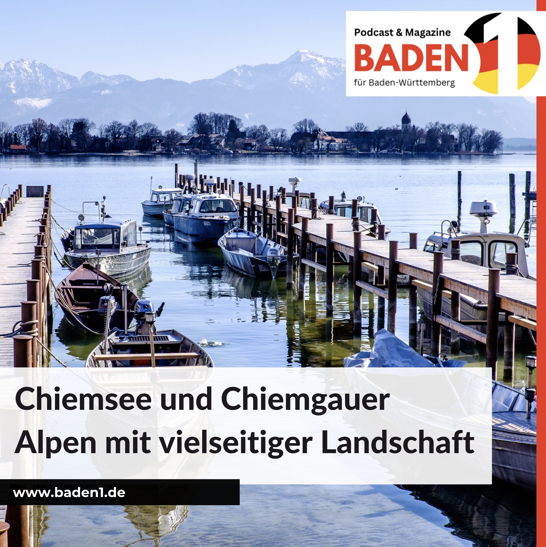 Schöne Orte in Bayern mit Bergen Chiemsee 