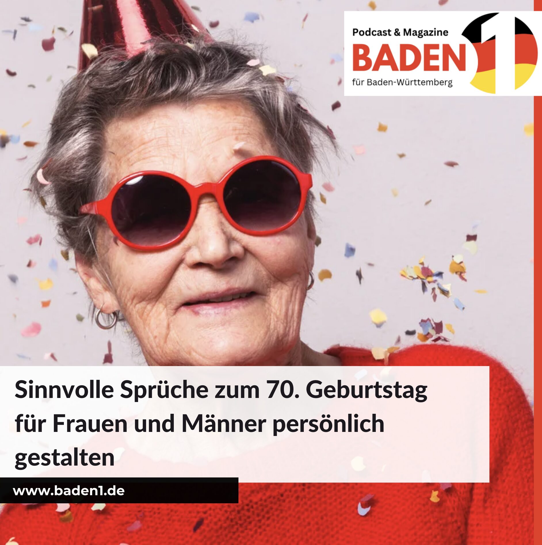 Sinnvolle Sprüche zum 70. Geburtstag für Frauen und Männer persönlich gestalten