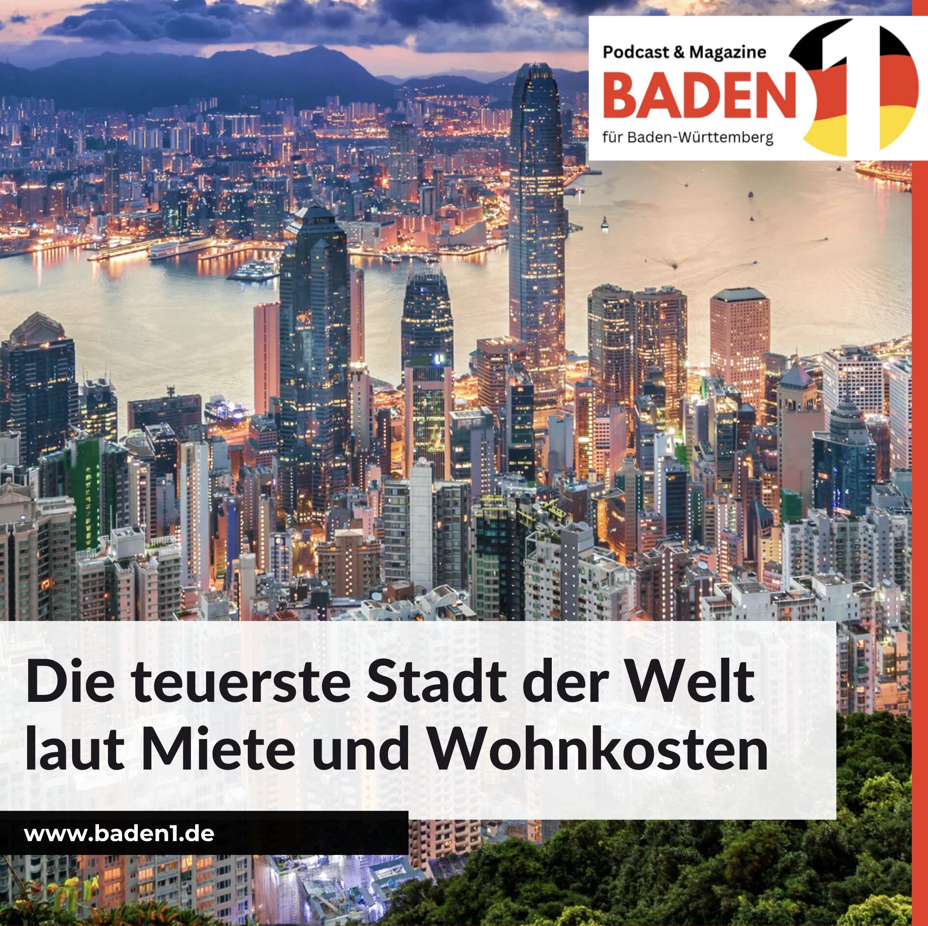 Die teuerste Stadt der Welt laut Miete und Wohnkosten