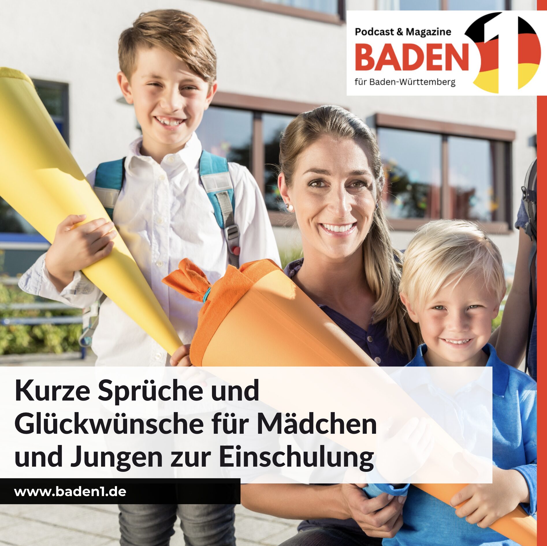 Kurze Sprüche und Glückwünsche für Mädchen und Jungen zur Einschulung