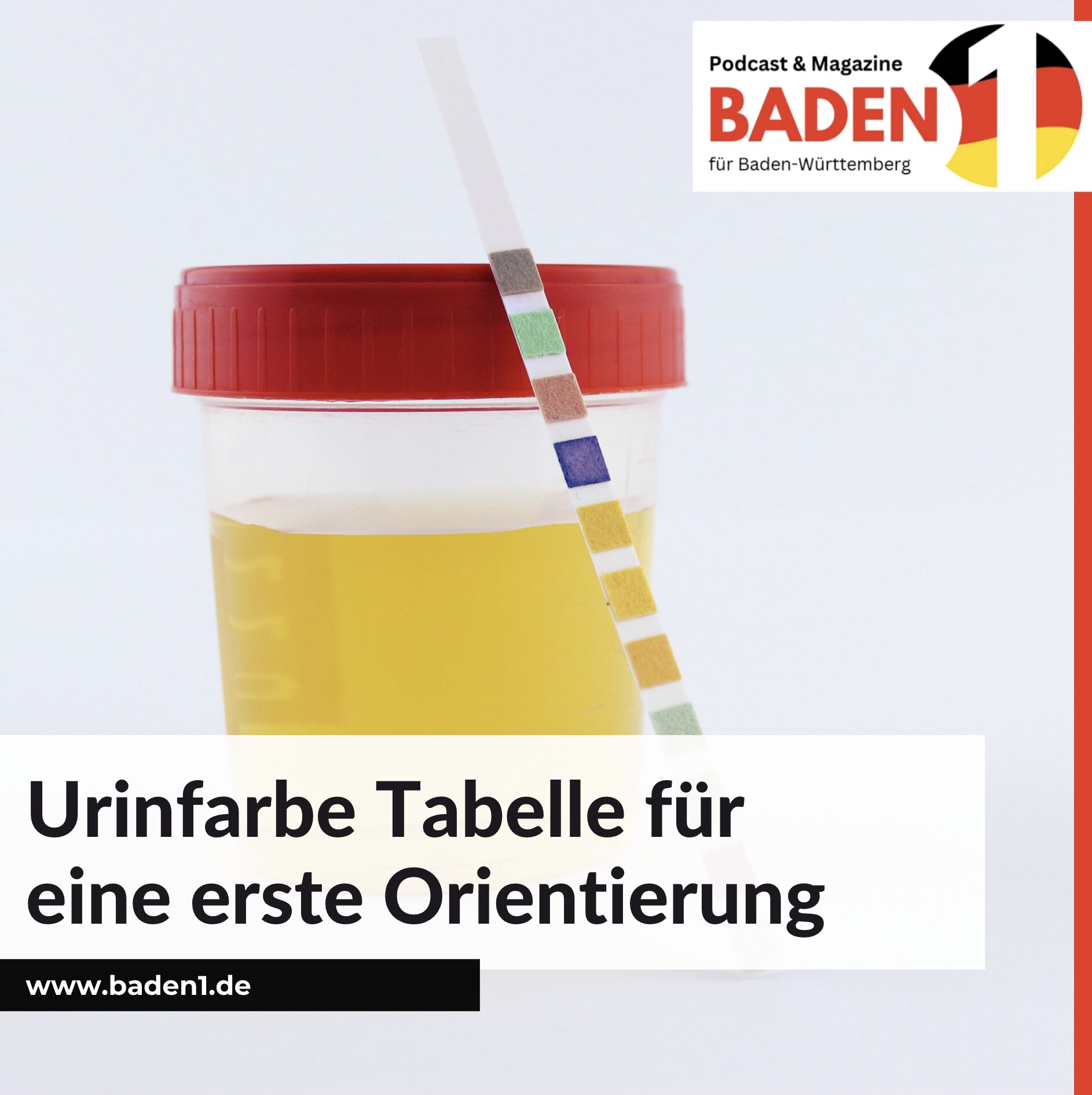Urinfarbe Tabelle für eine erste Orientierung