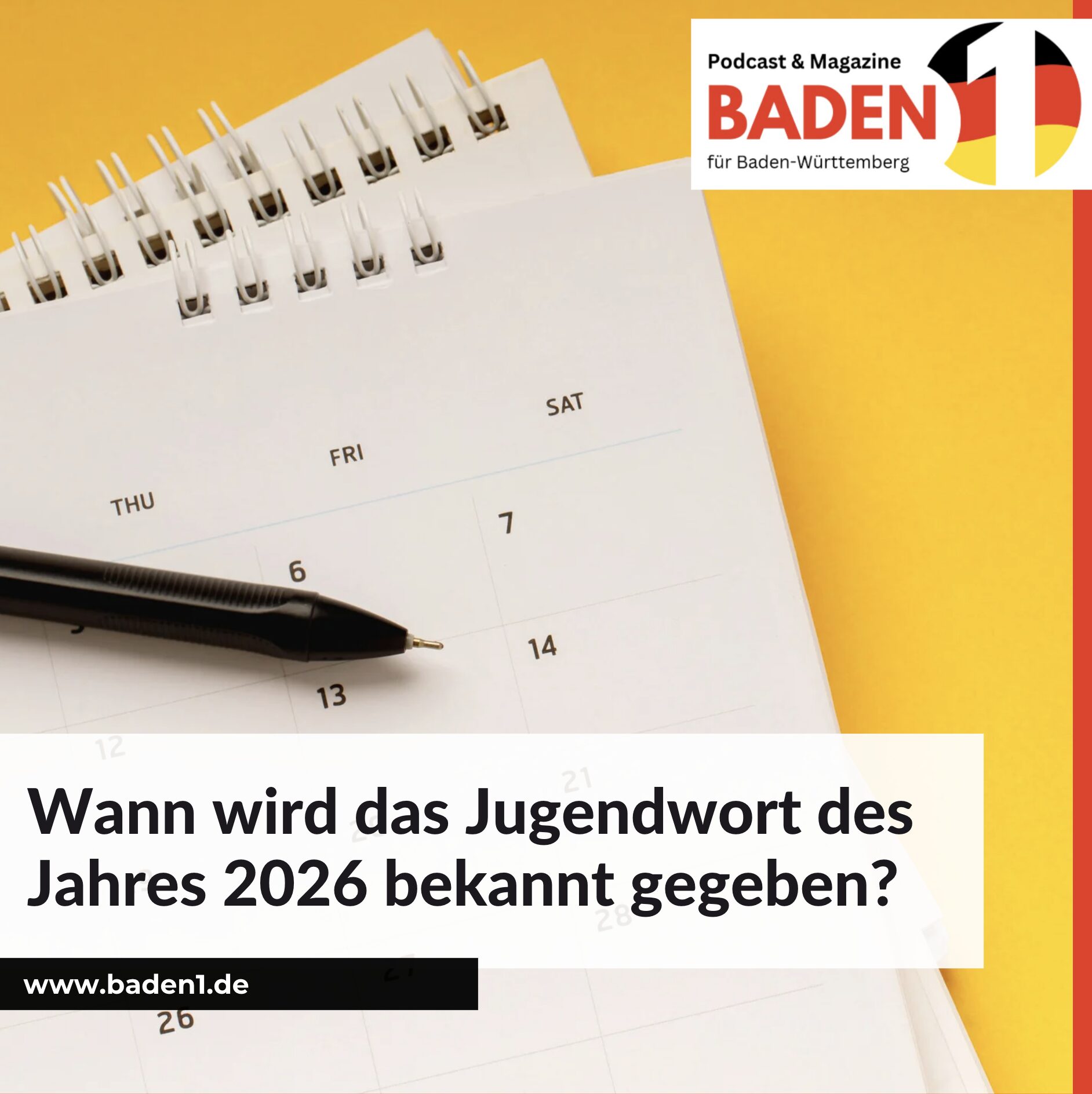 Wann wird das Jugendwort des Jahres 2026 bekannt gegeben?