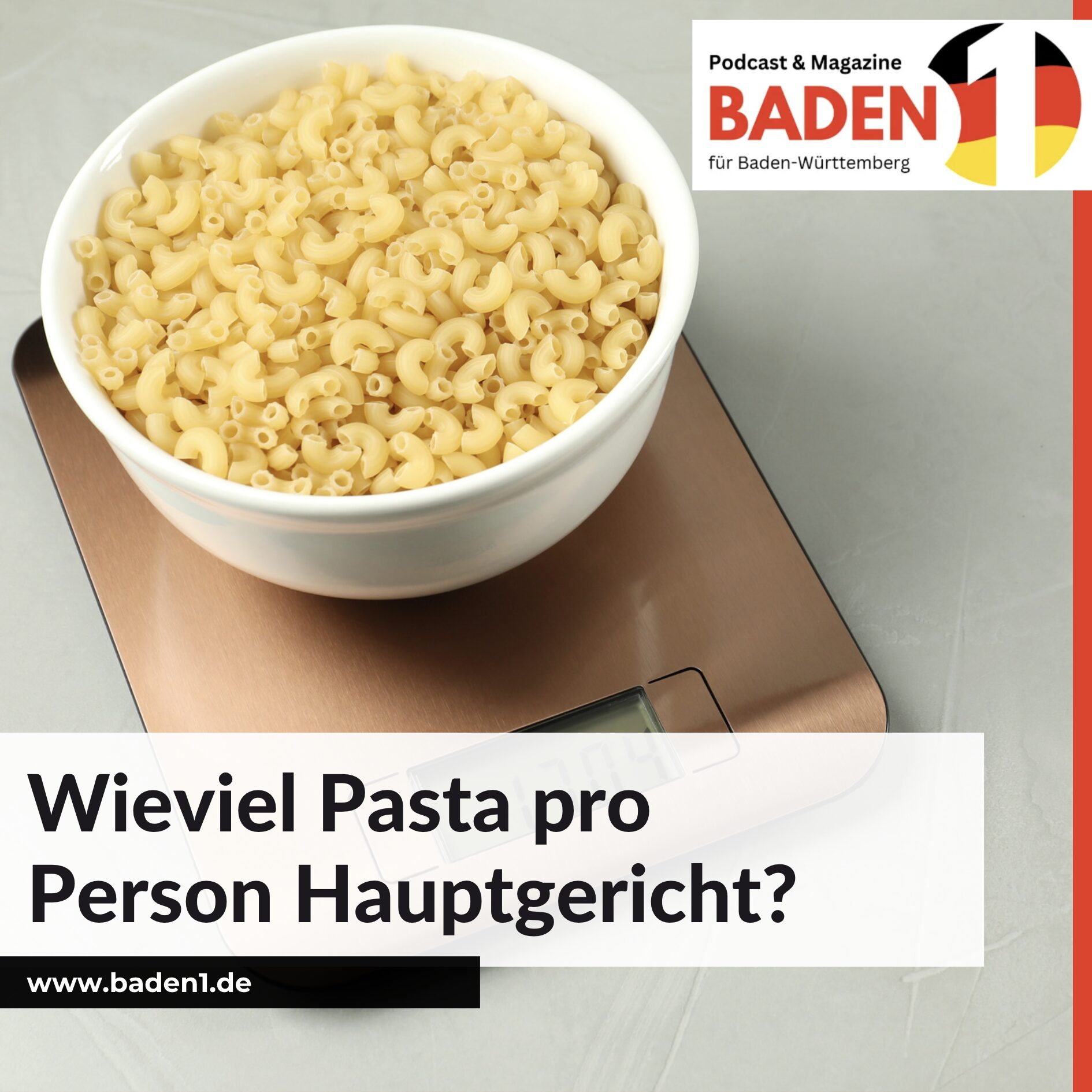 Wieviel Pasta pro Person Hauptgericht?