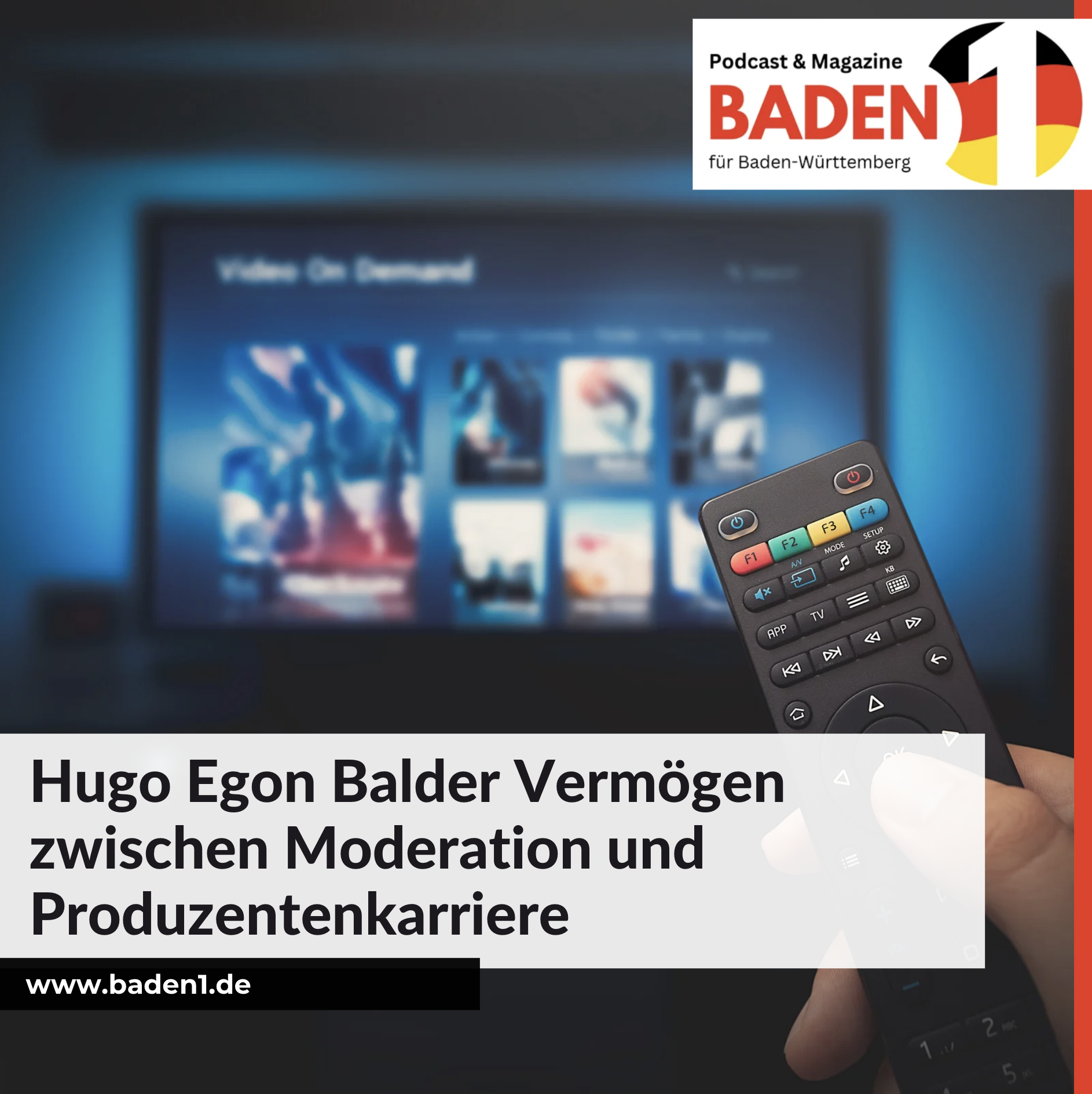 Hugo Egon Balder Vermögen zwischen Moderation und Produzentenkarriere