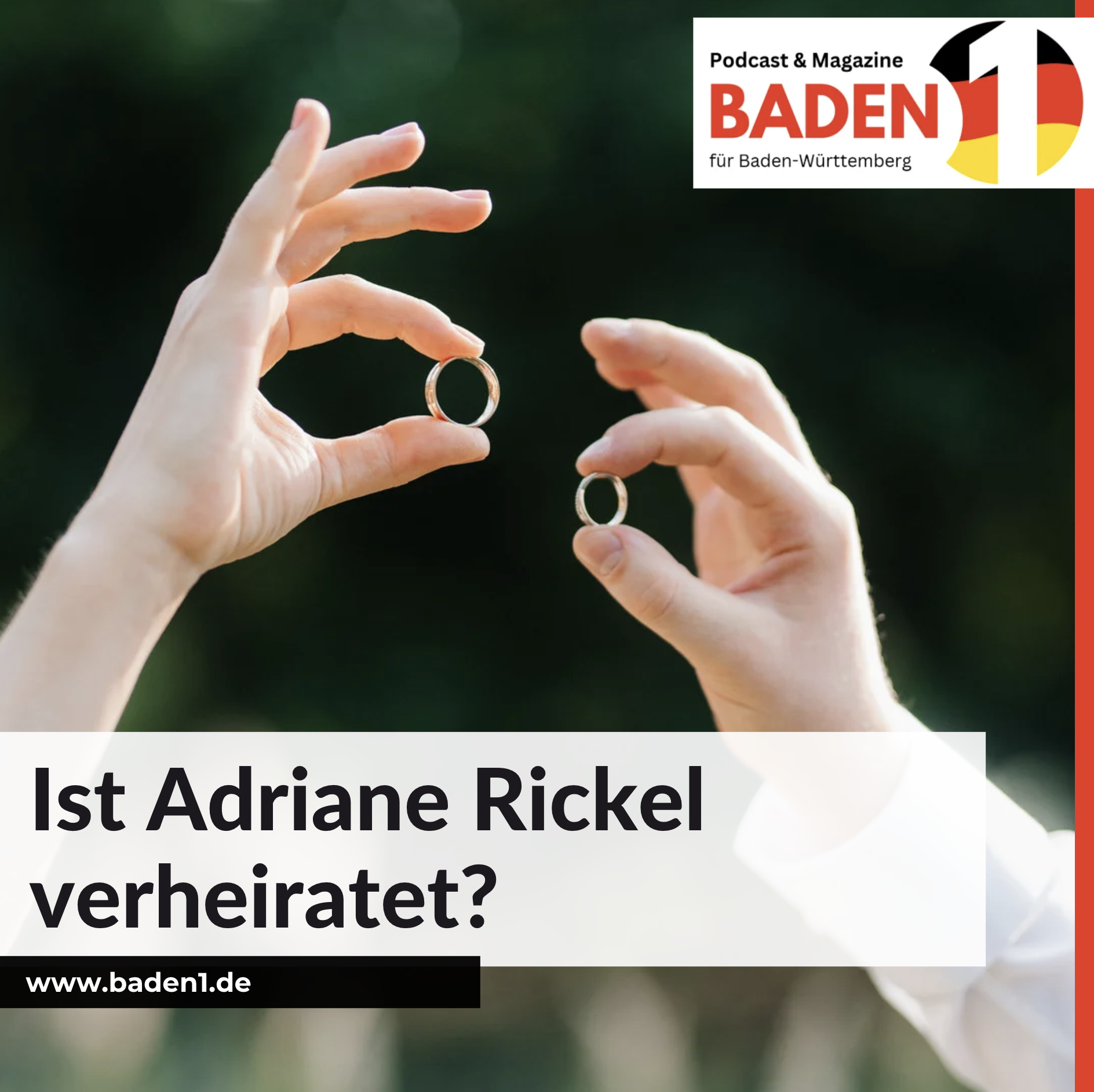 Ist Adriane Rickel verheiratet?