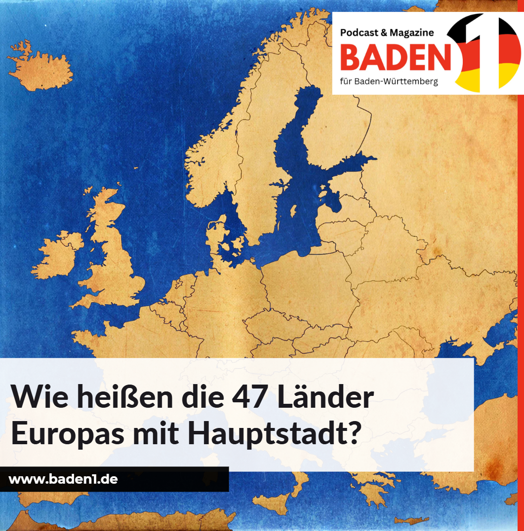 Wie heißen die 47 Länder Europas mit Hauptstadt